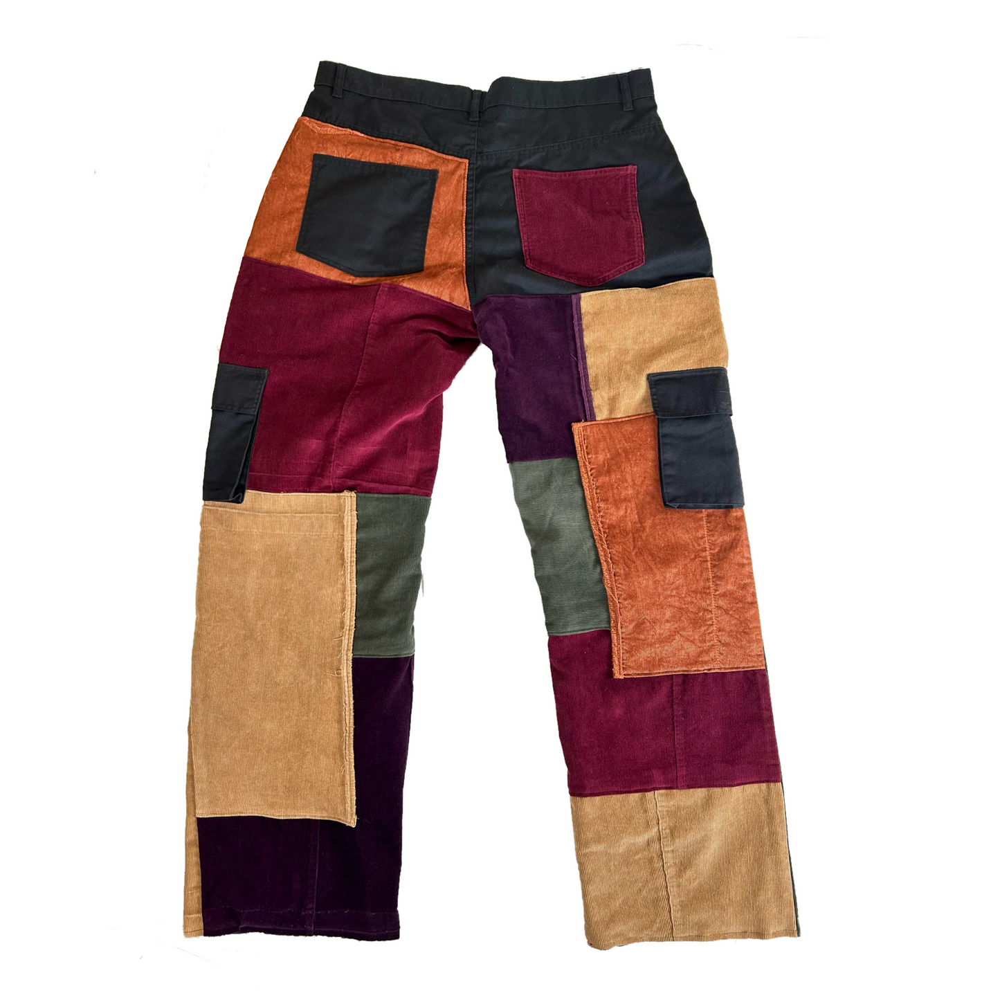 Corduroy Patchwork Cargo Pants